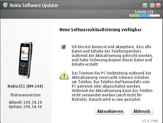 e51 Nokia E51 gets new firmware v200.34.36, now with changelog