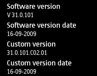 Nokia 5800 V31.0.101