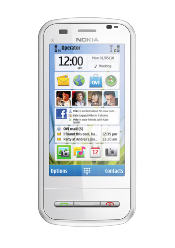 nokia e5 white. Nokia C6 White Front 01 lowres