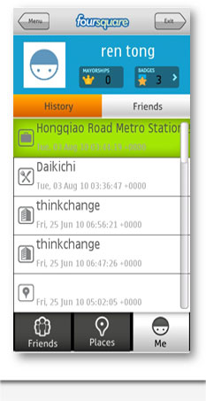 symbian foursquare history Nokia N97, N97 mini, C6, X6, 5230 Apps and Games
