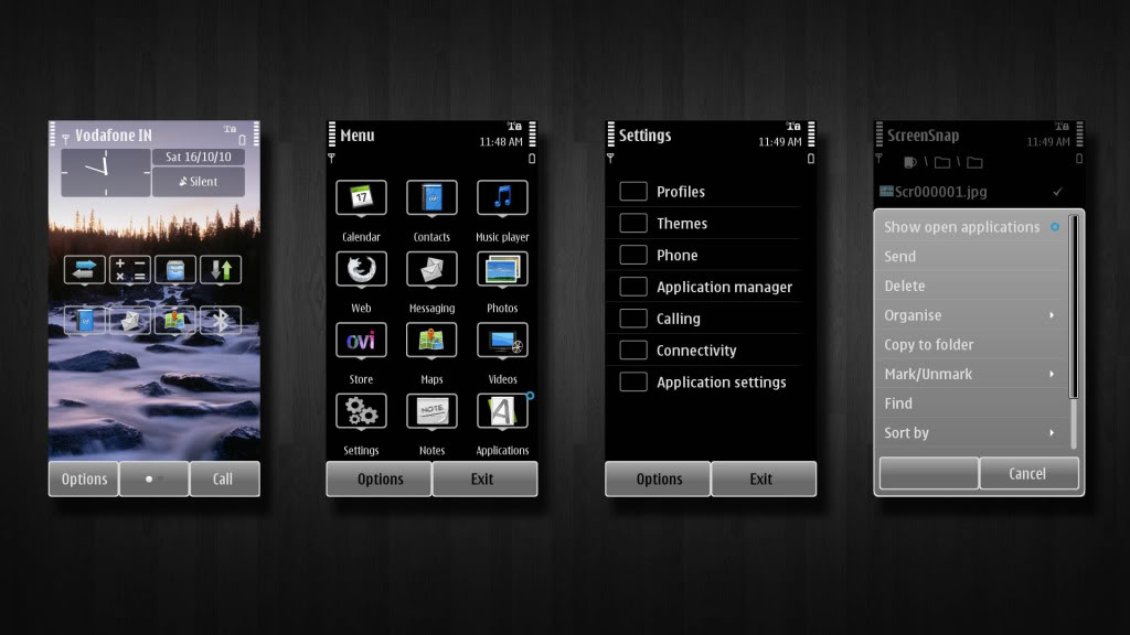 Black Symbian^3 Themes for Nokia N8 Nokia C7 Nokia C6 01 and Nokia E7