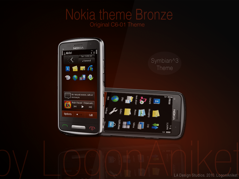 Nokia Theme Bronze Symbian^3 Themes for Nokia N8 Nokia C7 Nokia C6 01 and Nokia E7