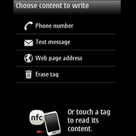 Nokia Symbian NFC Tag Writer App